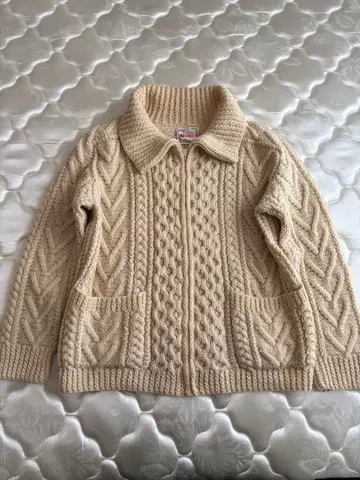 (하자품) 게일터라 긴팔 케이블 니트 울 100% 아일랜드제