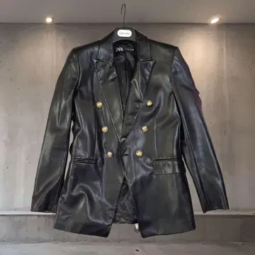 레어!! ZARA 블랙 인조 가죽 더블 자켓