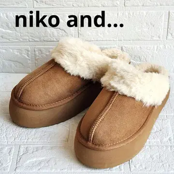 니코앤드 통굽 어그 부츠 보아 포함 카멜 사이즈 L