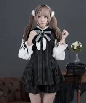 Palelfy 모듬 프릴 콤비네존 프릴 블랙