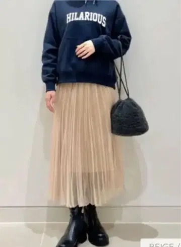 [ 새상품 ] 유나이티드 애로우즈 시어 플리츠 스커트