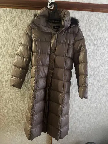 aria 롱 다운 코트 브라운 13호 사이즈