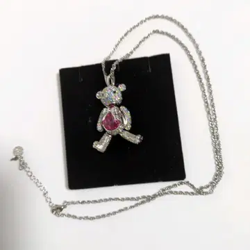 Swarovski 곰 모양 펜던트 목걸이