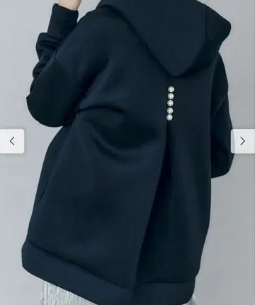 펠리시모 펄 종이상자 소재 더블 지퍼 후드티