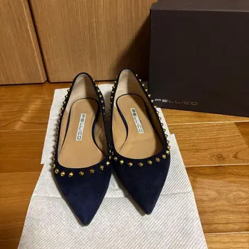 PELLICO 스터드 장식 플랫슈즈 네이비