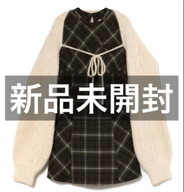 andmary Mimi 체크 세트 미니 드레스