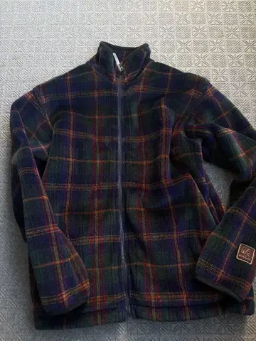 윈드 엣지 체크 무늬 플리스 자켓 M