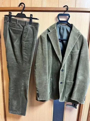 유나이티드 애로우즈 남성용 셋업 수트 코듀로이 브라운 새상품급