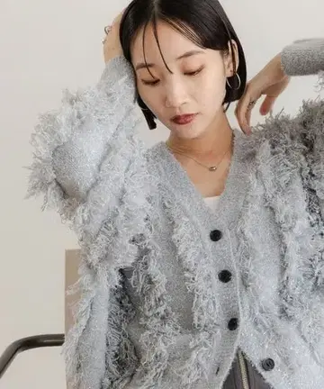 라메 프린지 2way 가디건 볼레로