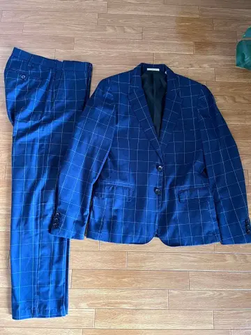 새상품급 저널 스탠다드 슬림 네이비 체크 무늬 M 사이즈