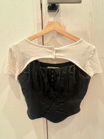 ANDMARY 이중 구조 상의 핑크/블랙