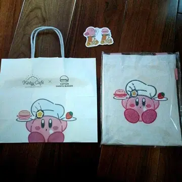 새상품 미개봉 복슬복슬 자수 커비 토트백 종이 봉투 & 씰 포함