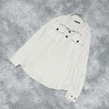 [ 고품질 ] Heather 하프 업 버튼 코듀로이 긴팔 셔츠 (F)