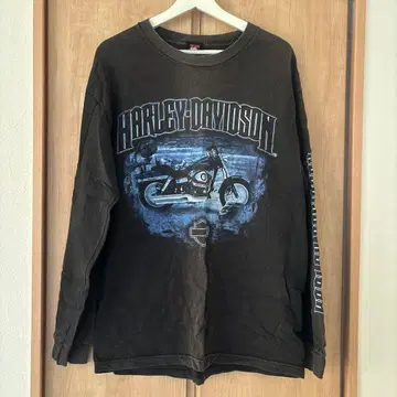 Harley-Davidson 긴팔 티셔츠 바이크 디자인