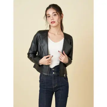 ROYALPARTY 노카라 라이더 자켓 로얄 파티