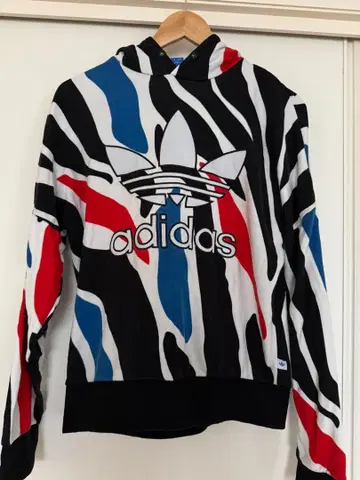 adidas 제브라 패턴 후드 부착 후드티