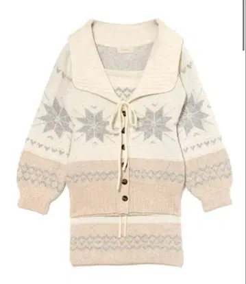 andmary Heart nordic cardigan set up