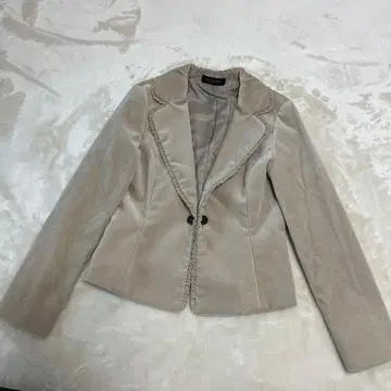새상품급 RESPEC 베이지 프릴 장식 사이즈 1 포멀 자켓