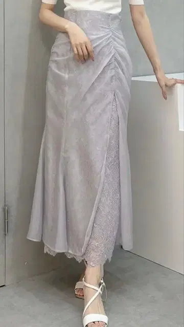 MERCURYDUO 시어 레이어 머메이드 스커트 S