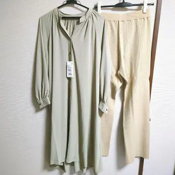 [새상품] 나노 유니버스 / 여성용 / 롱 기장 원피스, 니트 팬츠 세트