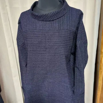 서생 무늬 튜닉 롤 칼라