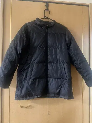 크로커다일 다운 코트 블랙 L