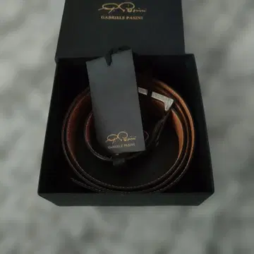 GABRIELE PASINI 브라운 가죽 벨트 120