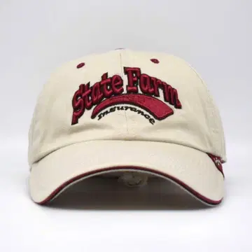 택 포함 00s 빈티지 SF StateFarm 베이지 자수 캡