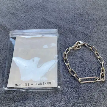 MARQUISE*PEARSHAPE 체인 팔찌 실버