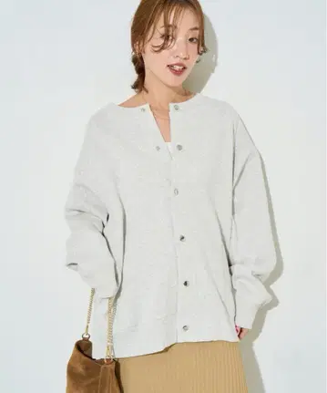 헤비 웨이트 맨투맨 스냅 가디건