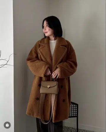 Milaowen 오버 사이즈 보아 코트 택 포함 새상품