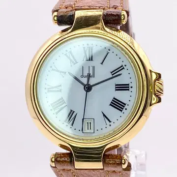 새상품급 작동 던힐 밀레니엄 쿼츠 로만 데이트 정품 벨트 남성용