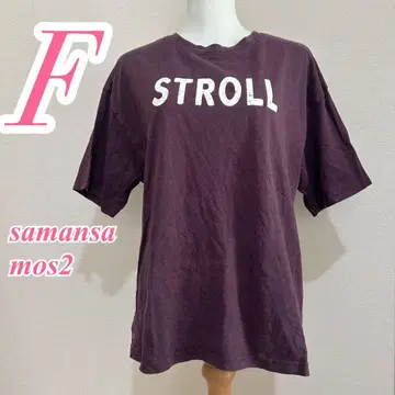 사만사모스2 퍼플 T셔츠 프린트 티셔츠 캐주얼 코디