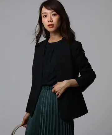 UNTITLED 노카라 자켓 블랙 싱글 버튼