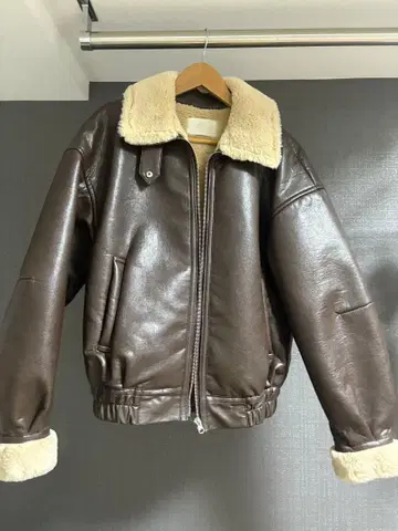 Chico 다크 브라운 가죽 자켓