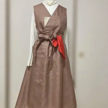 순수 실크  다도 연습복 에이프런