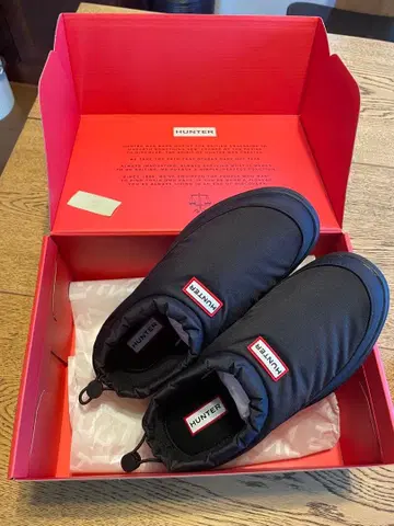 HUNTER 블랙 슬리퍼 UK6
