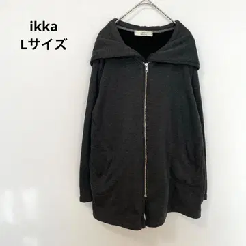 ikka 후드 부착 그레이 후드티 L 사이즈