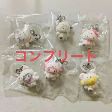 산리오 캐릭터 메지루시 액세서리 포근포근 스노우 컴플리트 6종