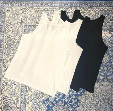 에어리즘 탱크탑 화이트 블랙 / 4벌 세트