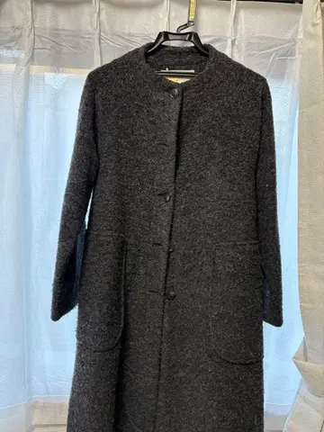 네이비 아두이트리스테스 그레이 롱 코트