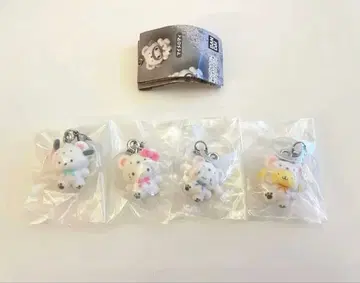 산리오 메지루시 액세서리 포근포근 스노우 키티 시나모롤 등 세트