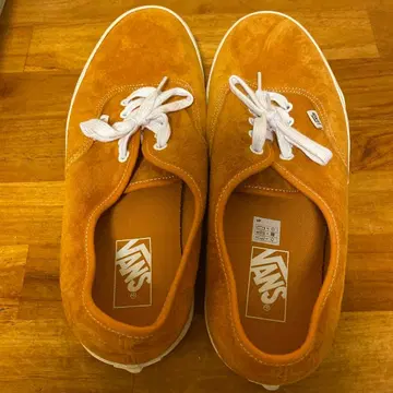 VANS 오렌지 스웨이드 스니커즈
