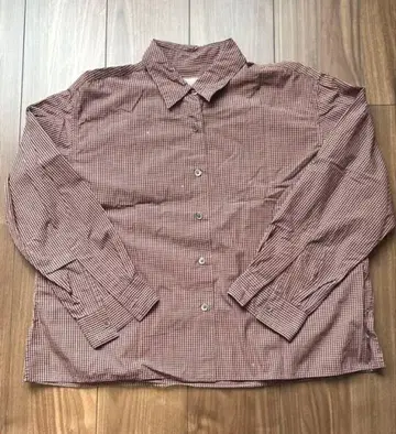 마가렛호웰 깅엄 체크 긴팔 셔츠 사이즈 1