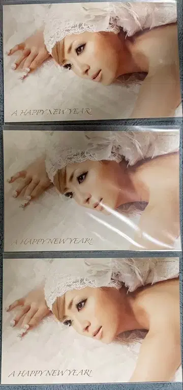 하마사키 아유미 연하장 A HAPPY NEW YEAR 엽서 3장 세트