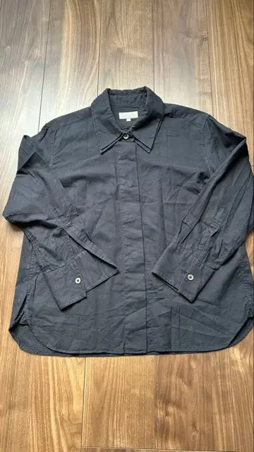 마가렛호웰 더블 칼라 긴팔 셔츠 차콜 블랙 사이즈 1