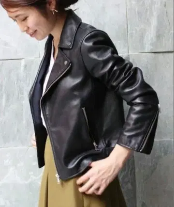 IENA 이에나 천연 가죽 라무 라이더 자켓