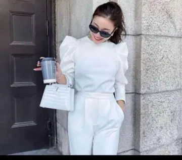 sheller 화이트 어깨 포원 상의