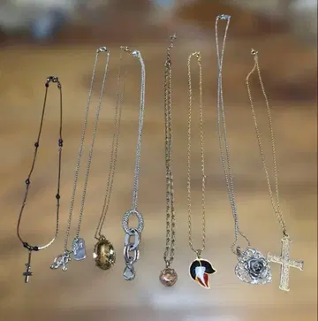 섞어섞어! 목걸이 8개 세트 실버 골드