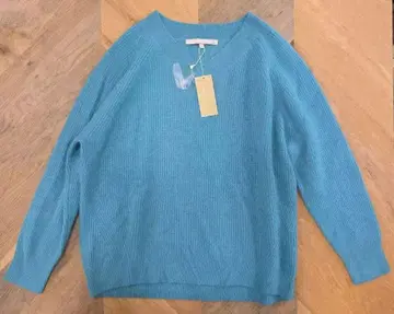 [ 새상품 ] 자유구 터콰이즈 V넥 스웨터 44사이즈 빅 사이즈 y52